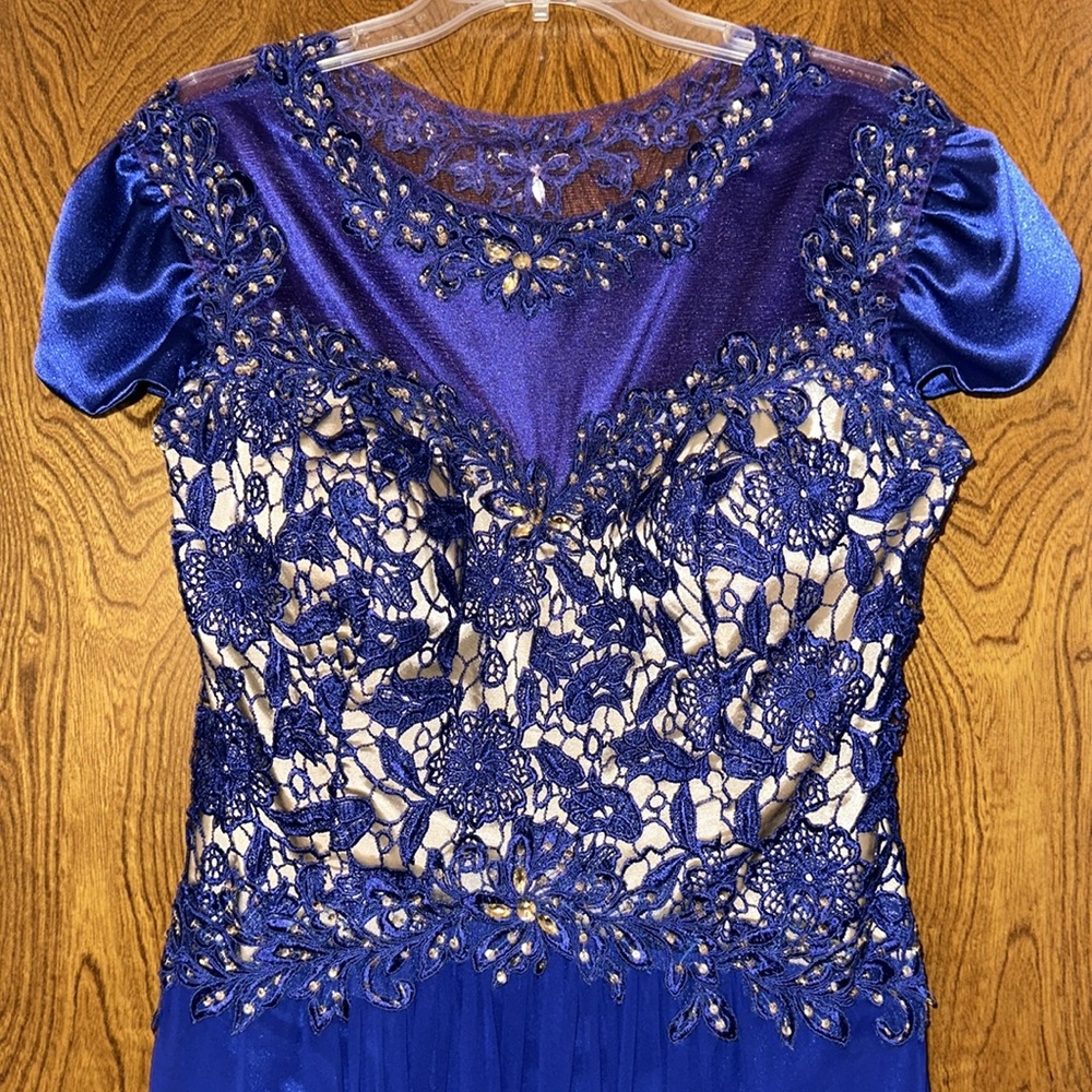 May Queen MAQ-MQ1180 Royal Blue Evening Gown - Picture 3 of 9